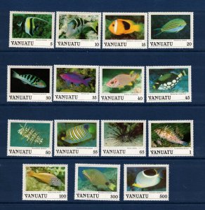 Vanuatu Sc 442-56 MNH Full SET of 1977 - Marine Life, Fish