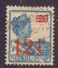 Netherlands Indies 1930 used Wilhelmina  12 1/2 ct on 20