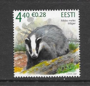 ESTONIA #565  BADGER    MNH