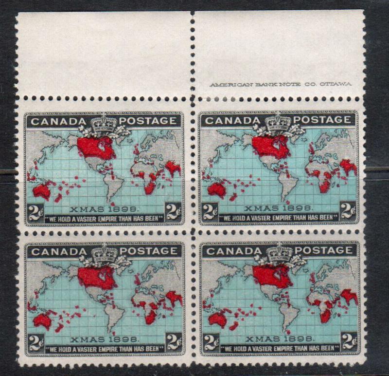 Canada #86b Very Fine Never Hinged Imprint Block