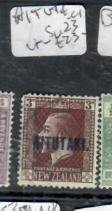 AITUTAKI  KGV 3D    SG 23  VFU      P0309H