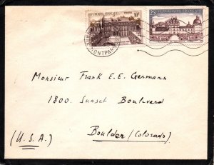 France to Boulder,CO 1958 Mourning Cover