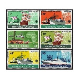 Togo 641-644,C91-C92,C92a,MNH.Michel 646-651,Bl.33. Lome Harbor,1968.Ships.