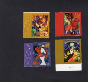 3942a Lets Dance, MNH, set/4, CV $3.00