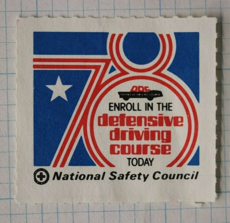 Defensive Driving Course Enroll National Safety Council 1970 ad poster stamp