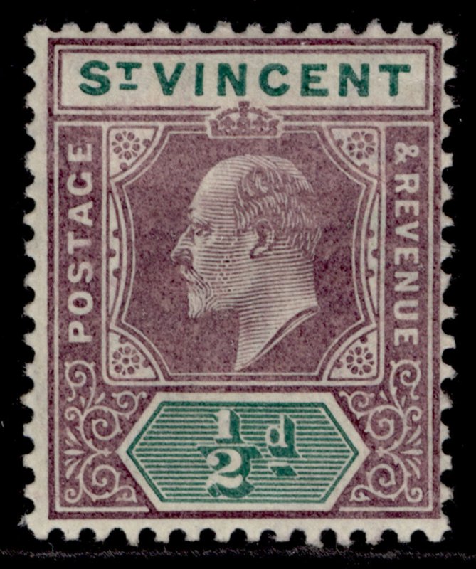 ST. VINCENT EDVII SG85, ½d dull purple & green, M MINT. WMK MULT SCRIPT