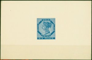 Prince Edward Is 1962 6d Blue Re-print Die Proof on Smooth Card Fine & Fresh ...