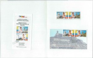 79054 - COLOMBIA  - FDC STAMP presentation folder:  2002 Beauty Pageant !