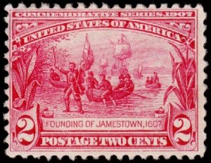 United States Scott 329 (1907) Mint H F-VF, CV $30.00 C