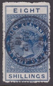 NEW ZEALAND 1880 Stamp Duty 8/- fine used..................................a3490