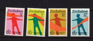 Zimbabwe #438-41  (1981 Year of the Disabled set) VFMNH CV $1.05