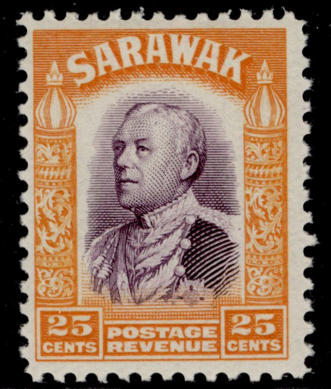 SARAWAK GV SG117, 25c violet & orange, LH MINT.