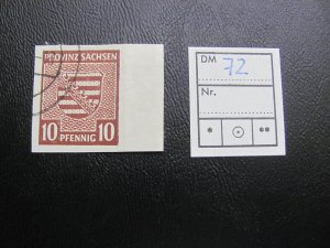 GERMANY SBZ  1945 USED MI. 72 SACHSEN  XF 180 EUROS   (119)