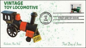 AO-2002-5, 2002, Vintage Toy Locomotive, First Day Cover, Add-on Cachet, Booklet