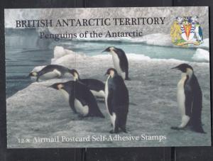 BRITISH ANTARCTIC TERRITORY PENGUINS OF THE ANTARCTIC BOOKLET ALL DIFFERENT