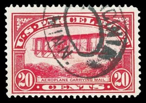 Scott Q8 1913 20c Parcel Post Issue Used F-VF Double Oval Cancel Cat $25