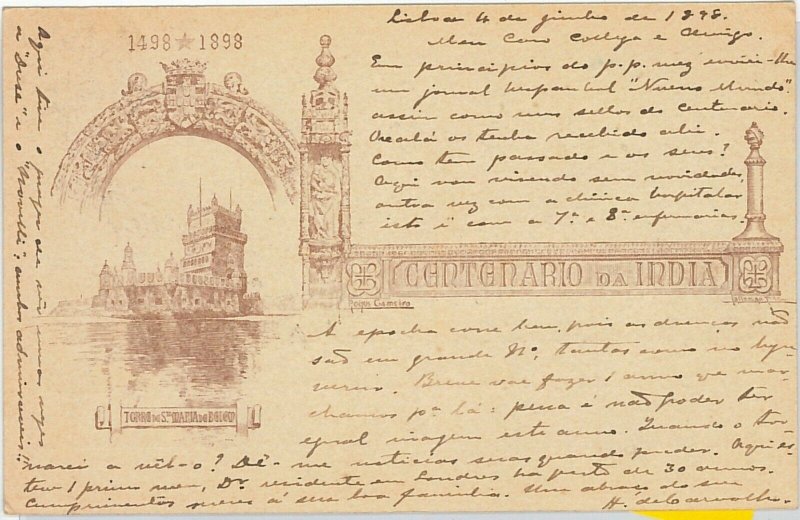 50860 - PORTUGAL - POSTAL HISTORY - STATIONERY CARD - Mi # P46 used 04.06.1898-