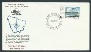 Norflok island aircraft SG 151 FDC FU  - 33rd anniversary...