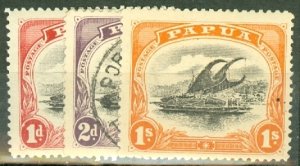 IW: Papua New Guinea 34b,35,37-40 mint; 34,36-7 used; 36b unused no gum CV $139