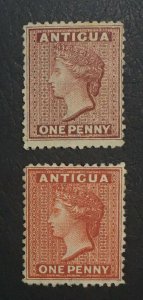 MOMEN: ANTIGUA SG #13x,14 CROWN CC P12.5 UNUSED £380 LOT #61629