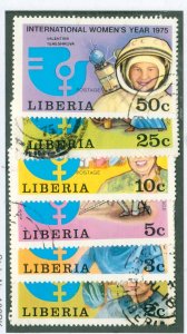 LIBERIA 697-702 USED BIN $1.90