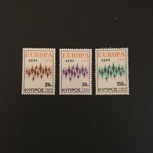 Cyprus 1972 #380-82 MNH CV $5.95