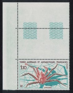 FSAT TAAF Crab 1.10 Fr T1 Corner 1989 MNH SG#244 MI#247