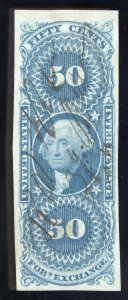 US Scott R56a Used 50c blue Foreign Exchange Revenue Lot AR151 bhmstamps