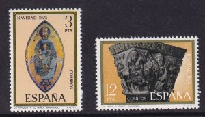 Spain  #1925-1926  MNH  1975 Christmas