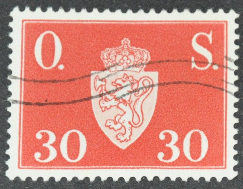 DYNAMITE Stamps: Norway Scott #O61 - USED