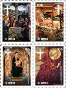 Gambia 2014 - Christmas Art - Set of 4 stamps - Scott #3610-3 - MNH