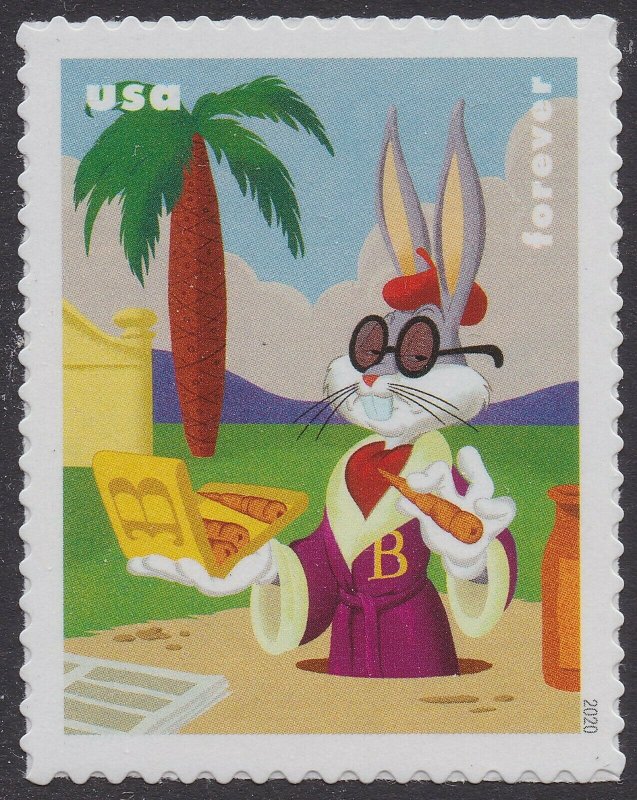 US 5494-5503 5503a Bugs Bunny forever block (10 stamps) MNH 2020 