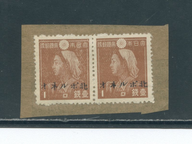 North Borneo N34  Uncancelled pair on piece cgs