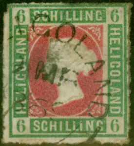 Heligoland 1867 6sch Green & Rose SG4 Good Used