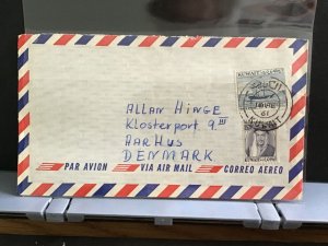 Kuwait 1961 Air Mail to Denmark   stamps cover R31683