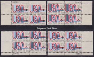 BOBPLATES #C75 USA JET Jenny Matched Set Plate Block VF MNH~See Details for #s