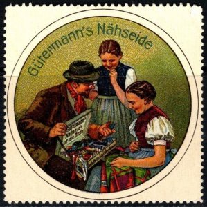 Vintage German Poster Stamp Gütermann's Sewing Silk Is The Best MNH