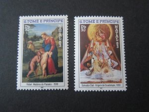 St. Thomas & Prince 1983 Sc 707-8 Christmas Religion set MNH