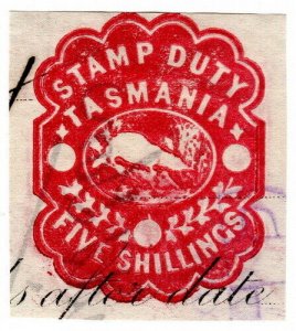 (I.B) Australia - Tasmania Revenue : Impressed Duty 5/- 