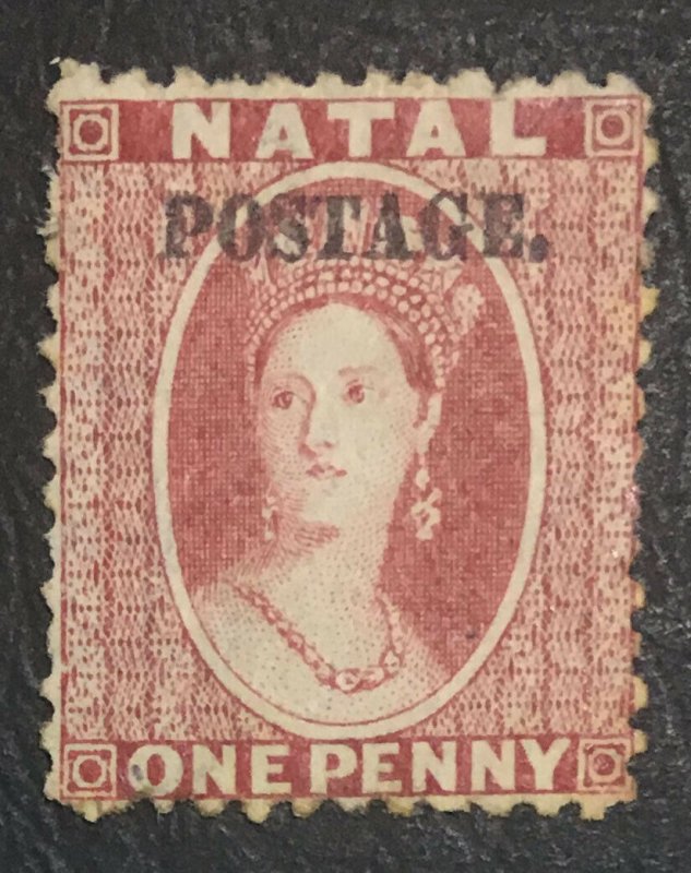 MOMEN: NATAL SG #51 RED 1869 MINT OG H £200 LOT #61380