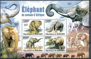 BURUNDI 2011 SHEET bur11205b ÉLÉPHANTS ELEPHANTS WILDLIFE