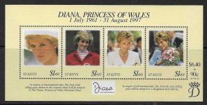 ST.KITTS SGMS515 1998 DIANA PRINCESS OF WALES MNH