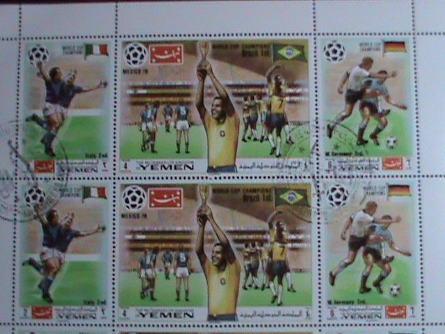 YEMEN-WORLD CUP SOCCER CHAMPIONSHIPS-CTO SHEET EST.$20