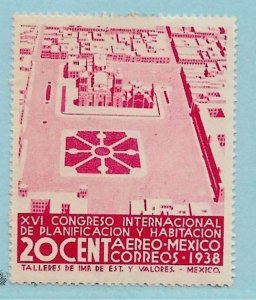 1938 Mexico C85 20c The Zocalo and Cathedral, Mexico City MNH OG