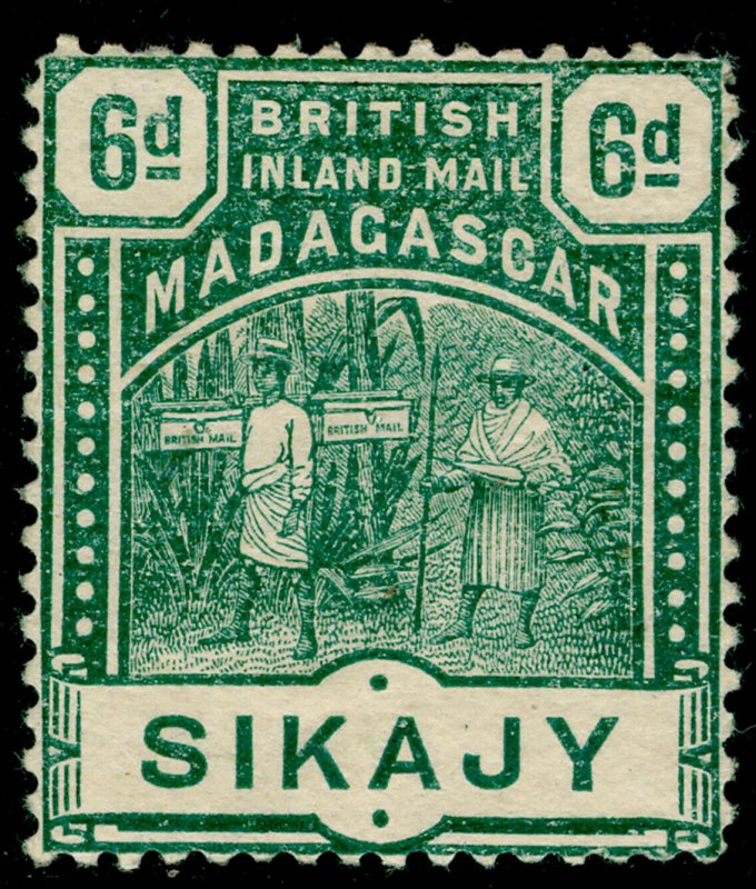 MADAGASCAR SG59, 6d green, M MINT. Cat £14.