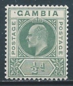 Gambia #28 MH 1/2p King Edward VII - Wmk. 2