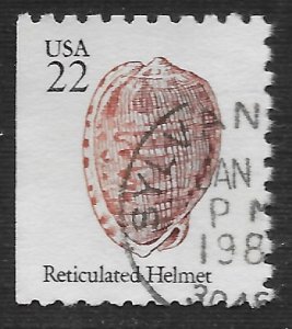 US #2118 22c Shells - Reticulated Helmet