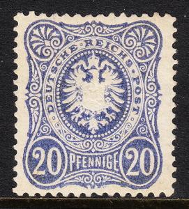 GERMANY — SCOTT 32 — IMPERIAL EAGLE — 20PF PFENNIGE — MH — THIN — SCV $450.00