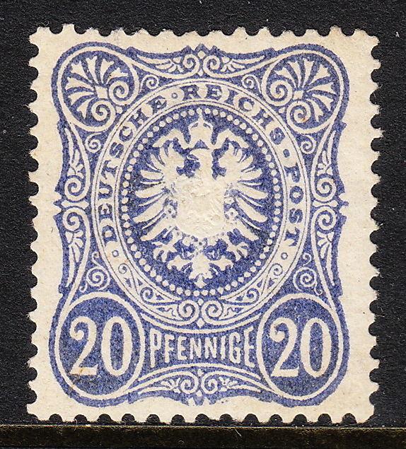 GERMANY — SCOTT 32 — IMPERIAL EAGLE — 20PF PFENNIGE — MH — THIN — SCV $450.00