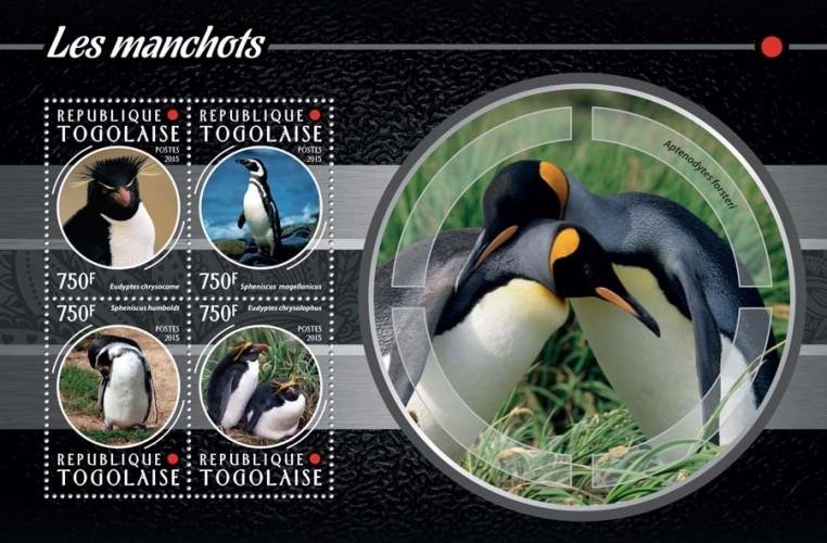 TOGO 2015 SHEET PENGUINS BIRDS tg15214a